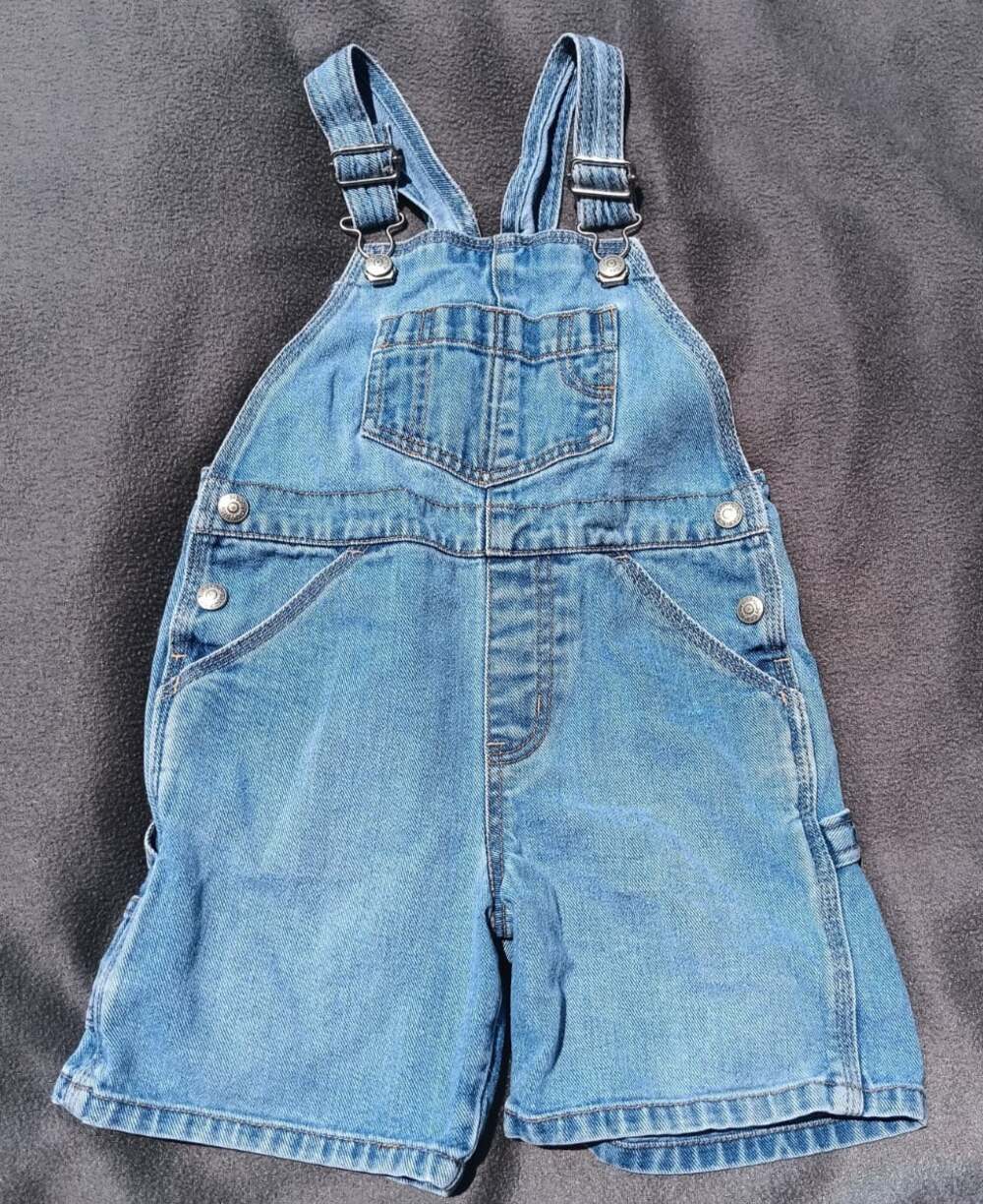 Vintage Baby Gap Jean Carpenter Denim Shortalls Unisex 3 Years Overalls